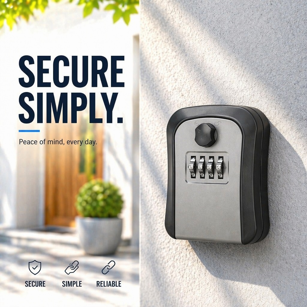 Lockbox Key Secure - Key Lock Box Wall Mount Lockbox
