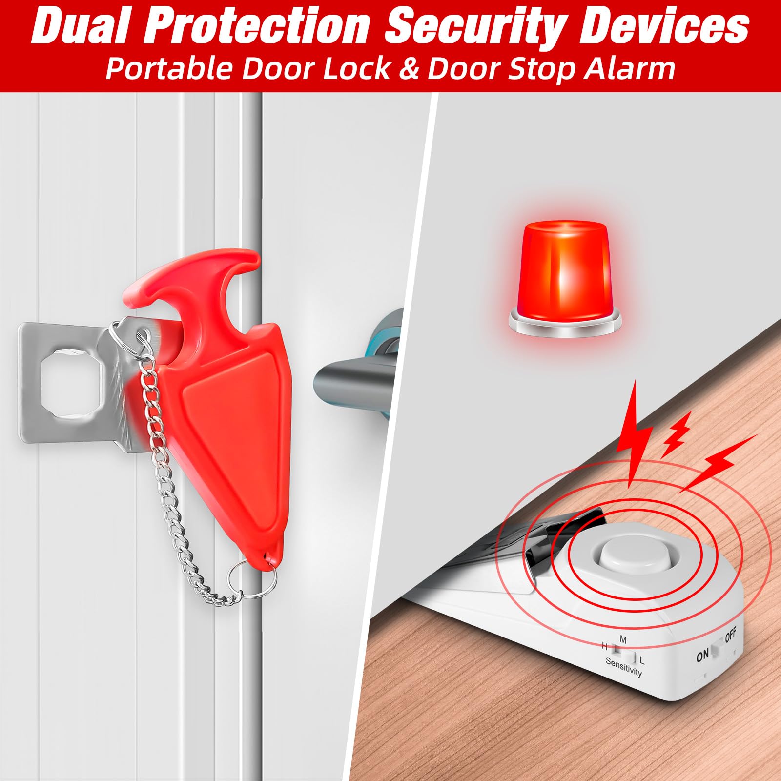 Portable Door Stop Alarm Trave - Door Stop Alarm avaliação e preço