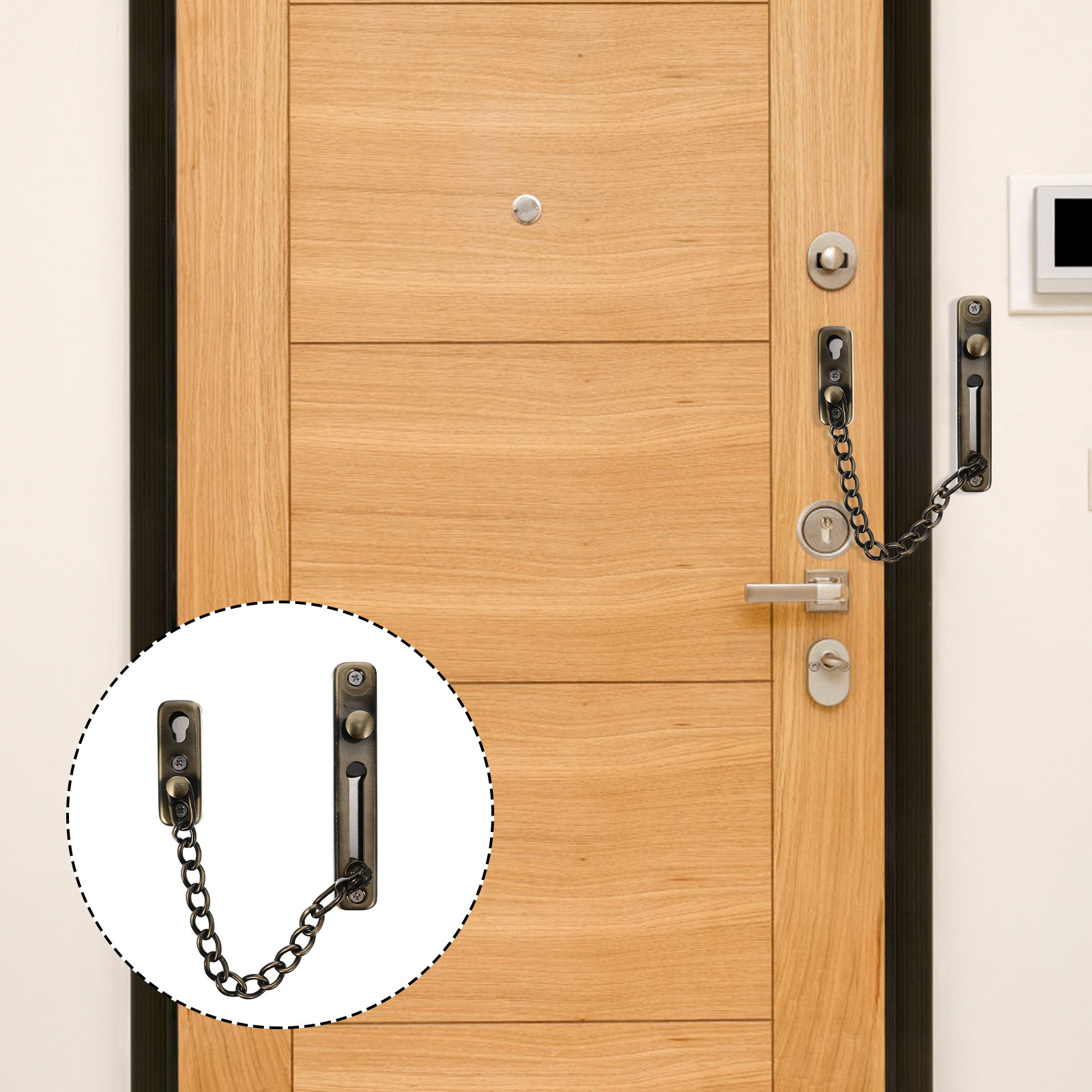 Punch-Free Childproof Door Cha - Security Chain Door avaliação e preço