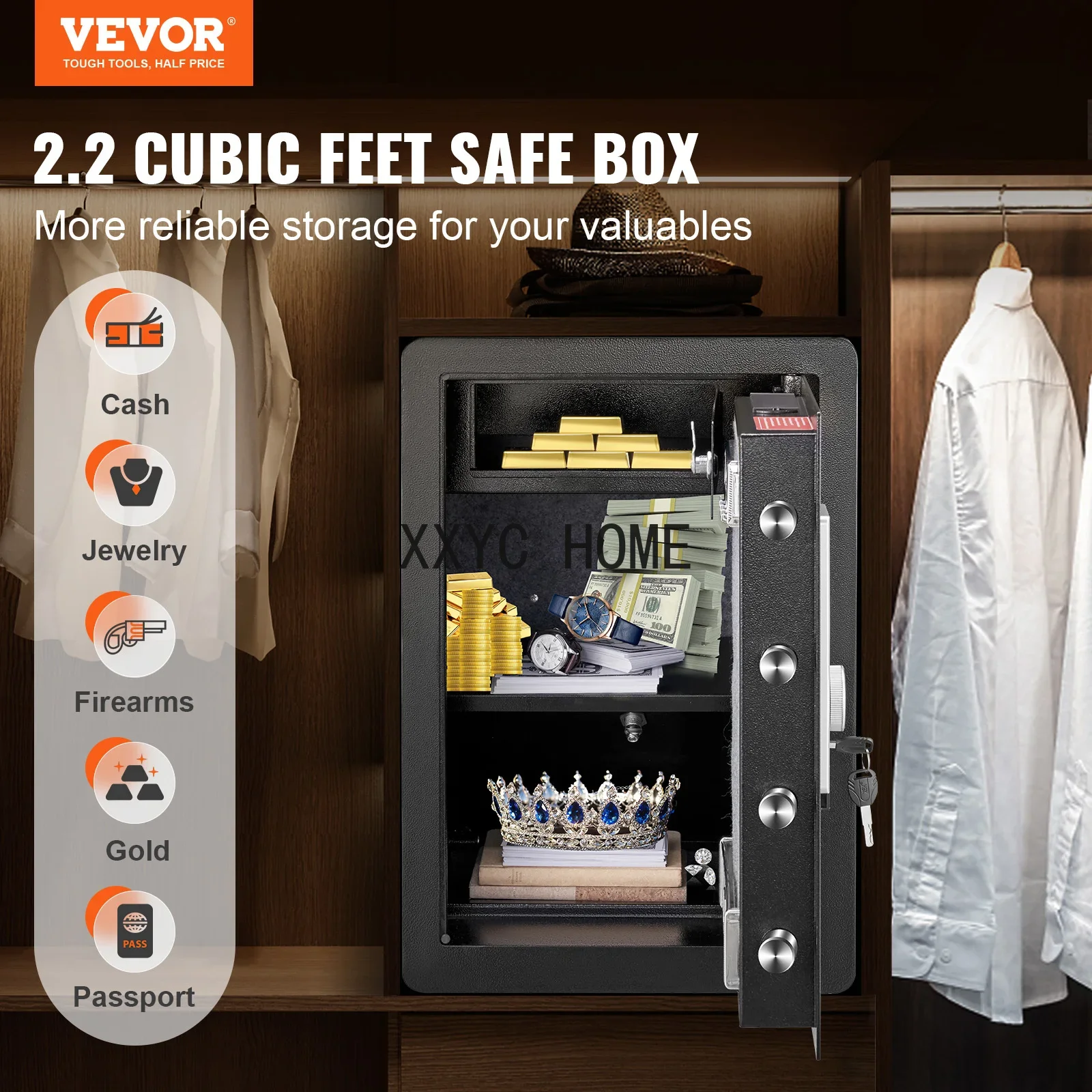 Electric Safe 2.2/1.8 Cubic Fe - Fire Safe Document avaliação e preço