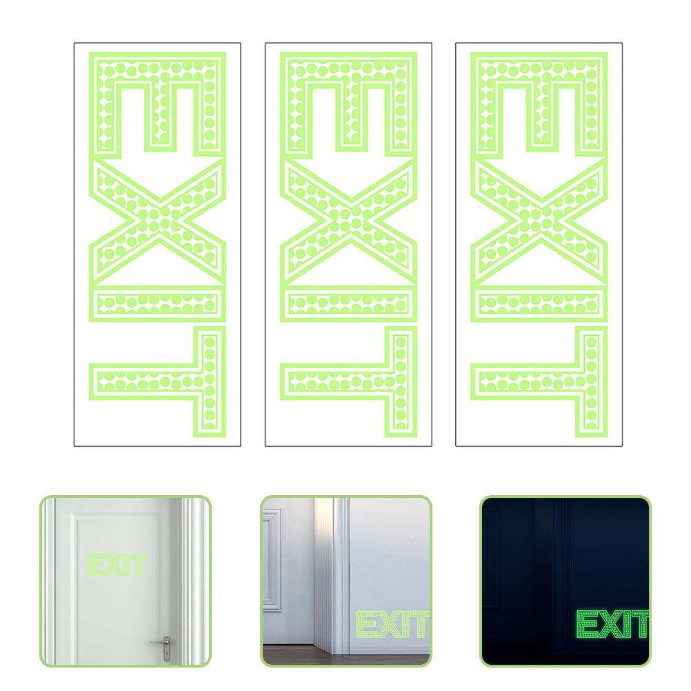 3Pcs Exit Signs Night Luminous - Emergency Exit Sign avaliação e preço
