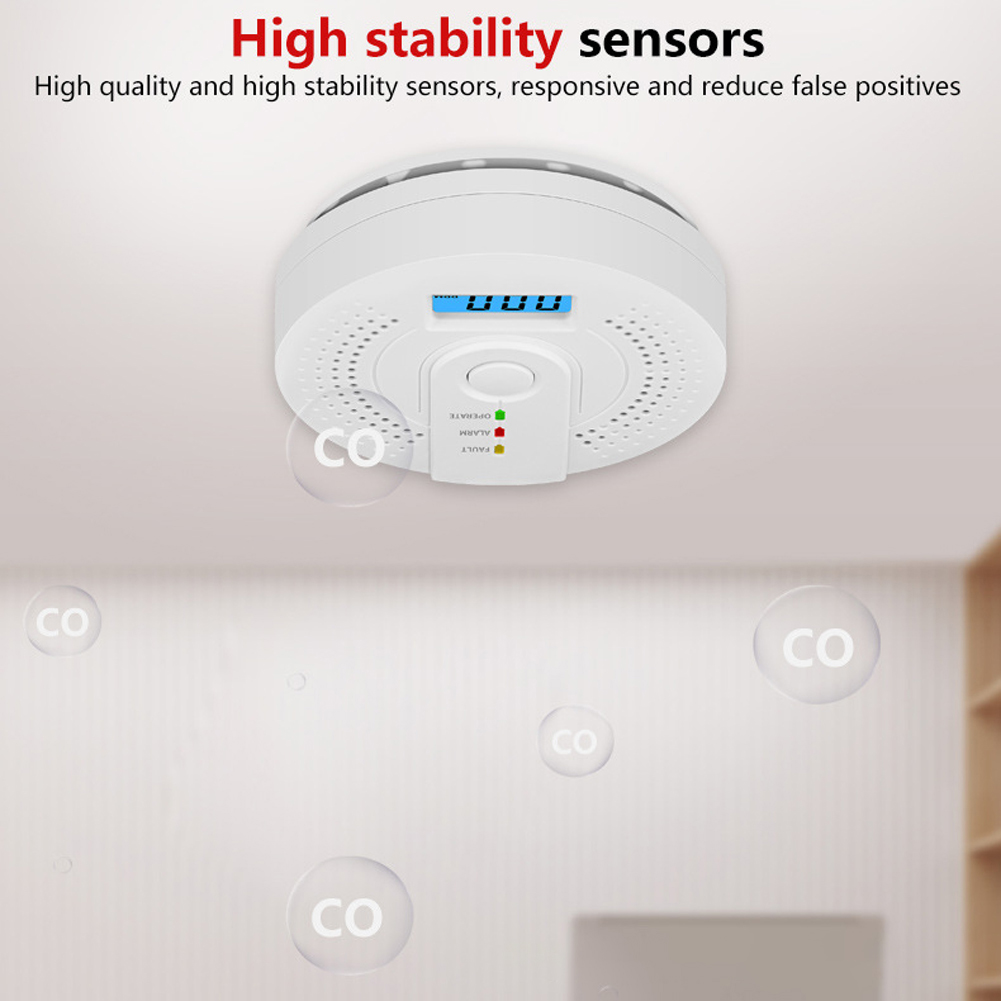 5-1PCS Digital Carbon Monoxide - Smoke Detector Interconnected avaliação e preço