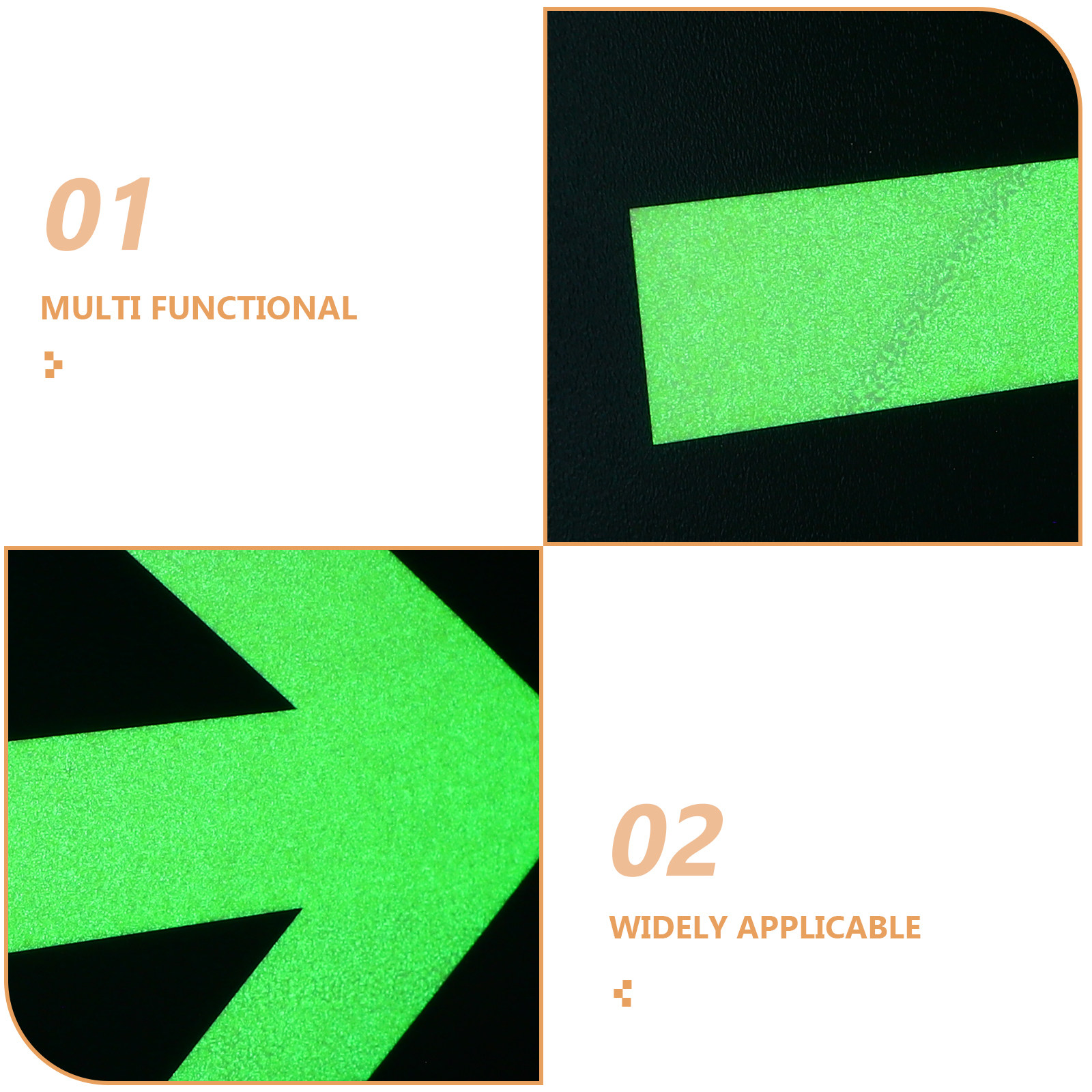8Pcs Glow in Dark Waterproof S - Emergency Exit Sign avaliação e preço