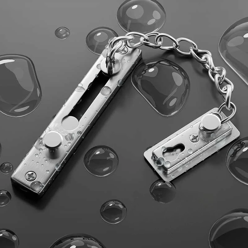 No Drill Stainless Steel Secur - Security Chain Door avaliação e preço