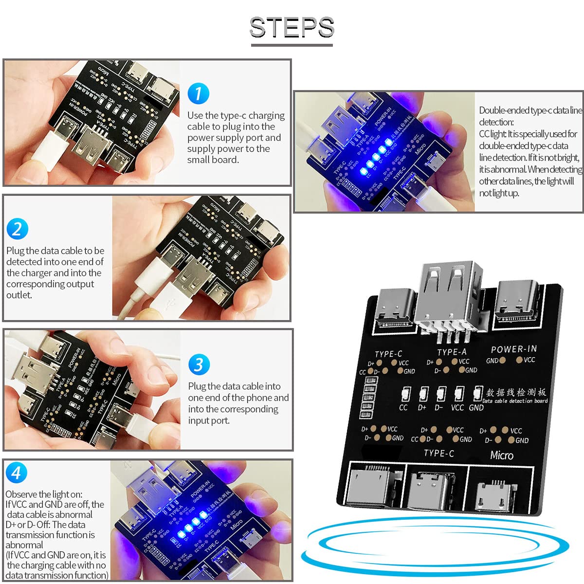 DT3 Data Cable Detection Board - Co Detector Plug avaliação e preço