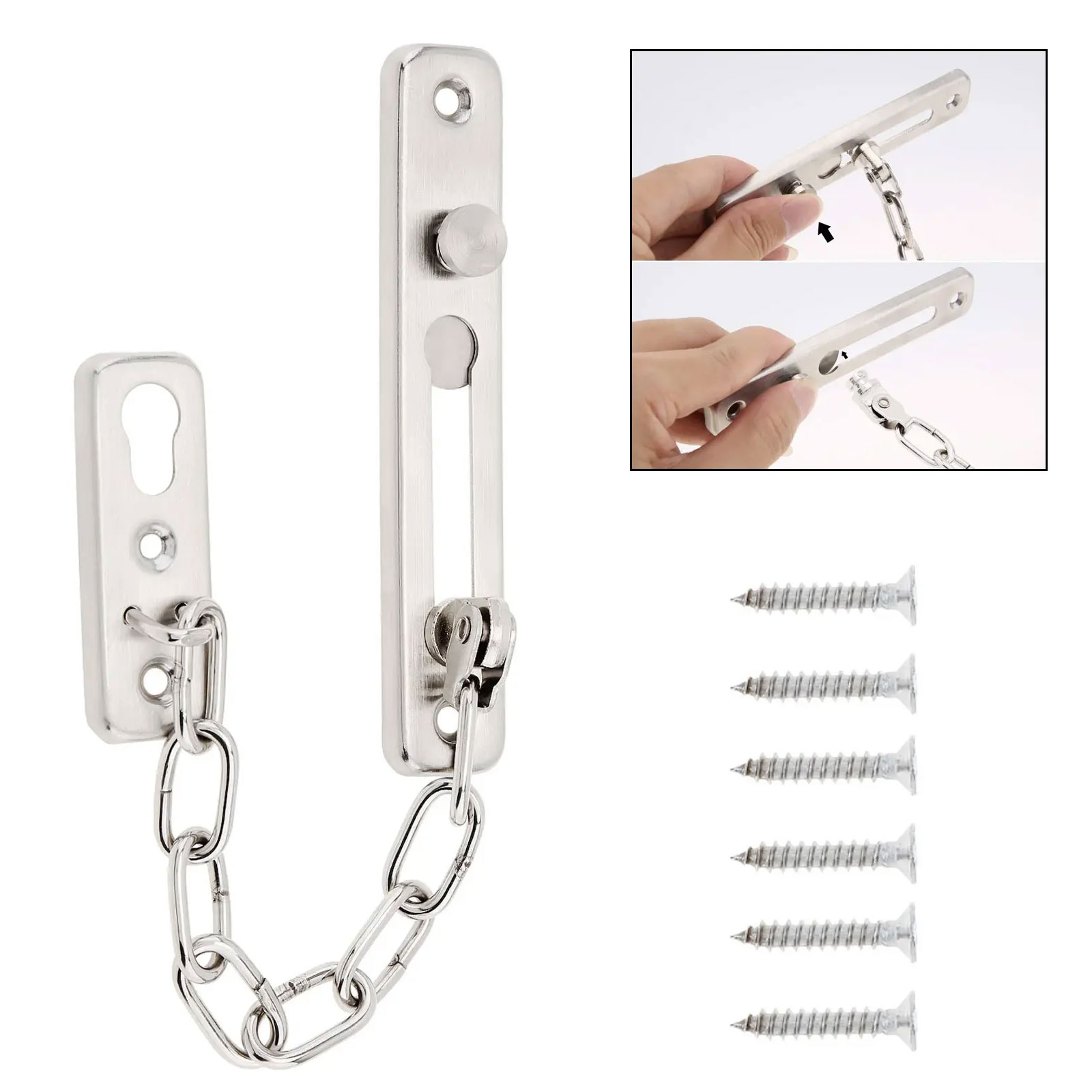 Solid Security Door Sliding Ch - Security Chain Door avaliação e preço