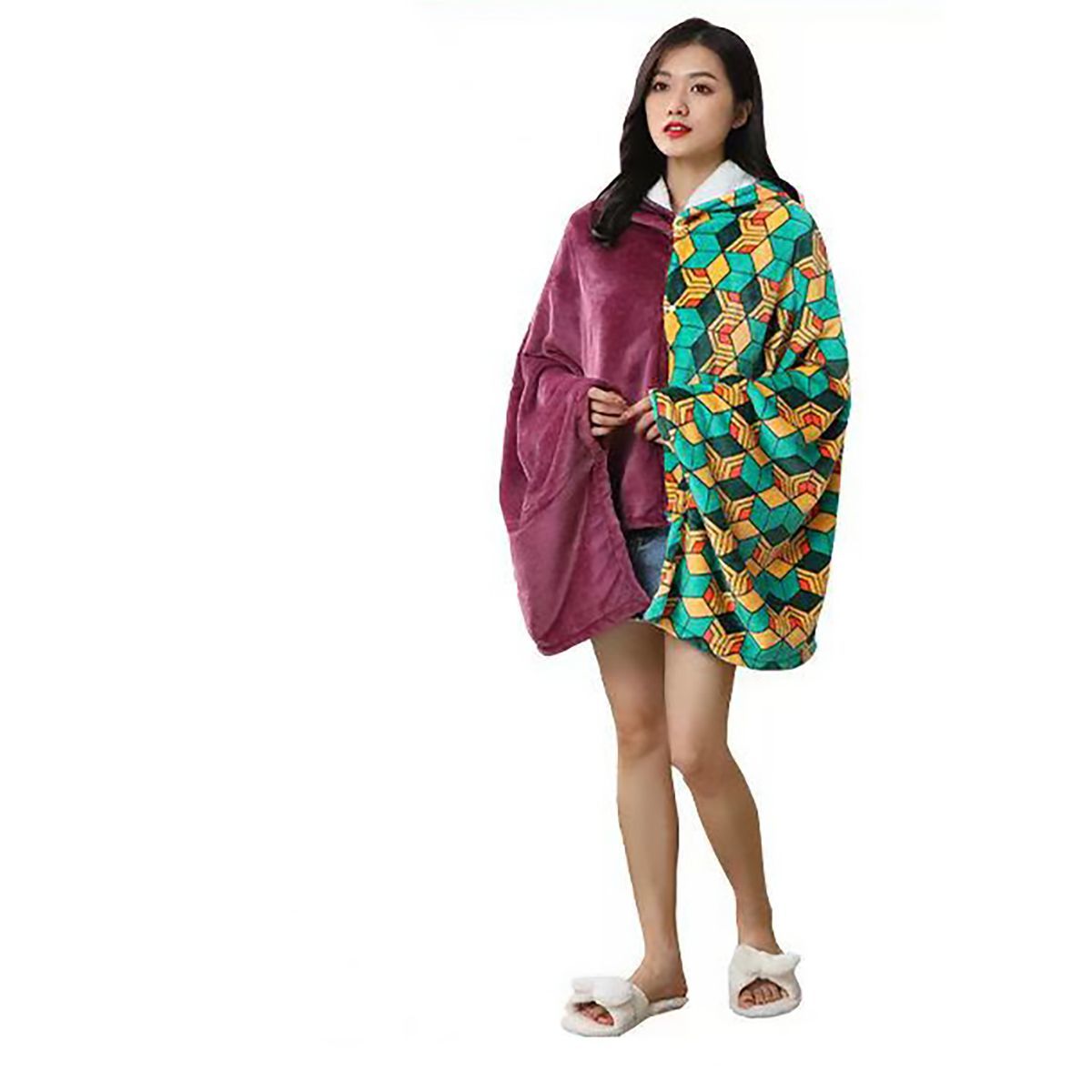 Anime Flannel Blanket Hoodie S - Fire Blanket Kitchen avaliação e preço