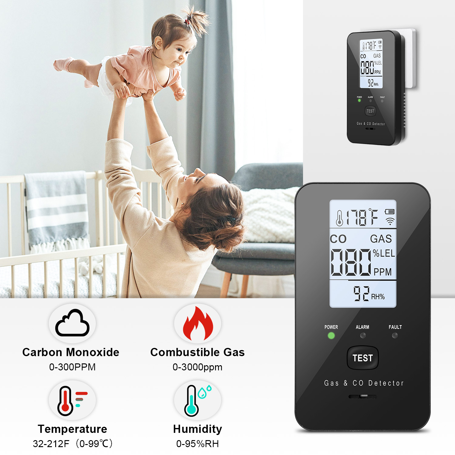 Natural Gas & Carbon Monoxide  - Co Detector Plug avaliação e preço