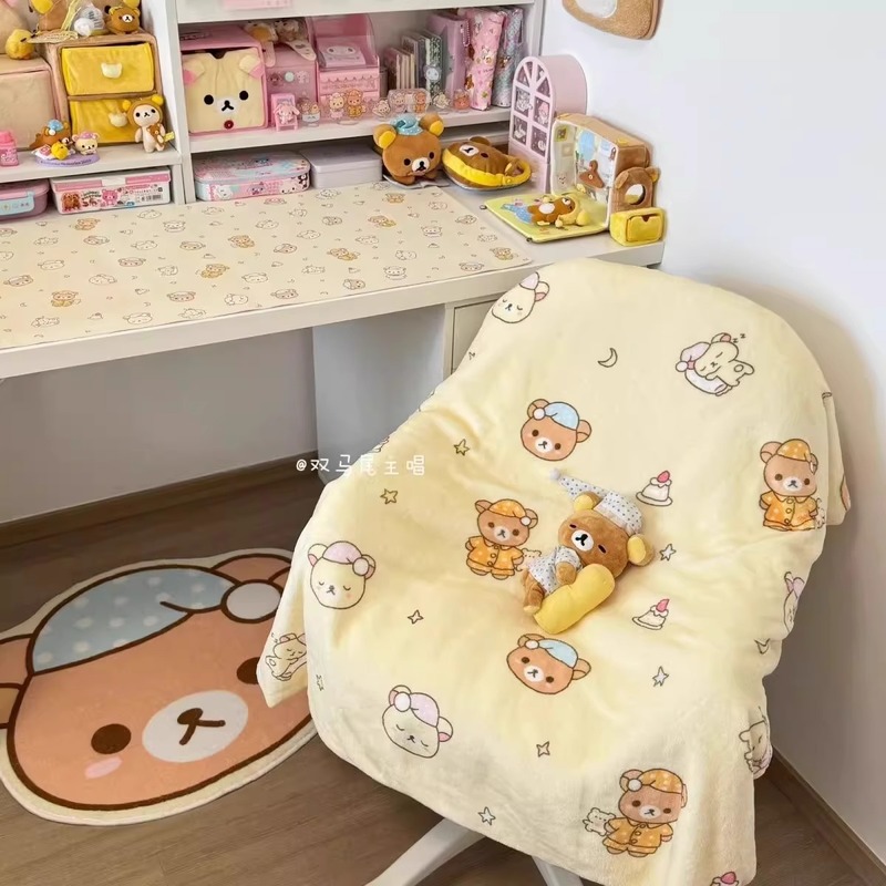 Cartoon Rilakkuma Flannel Thro - Fire Blanket Kitchen avaliação e preço