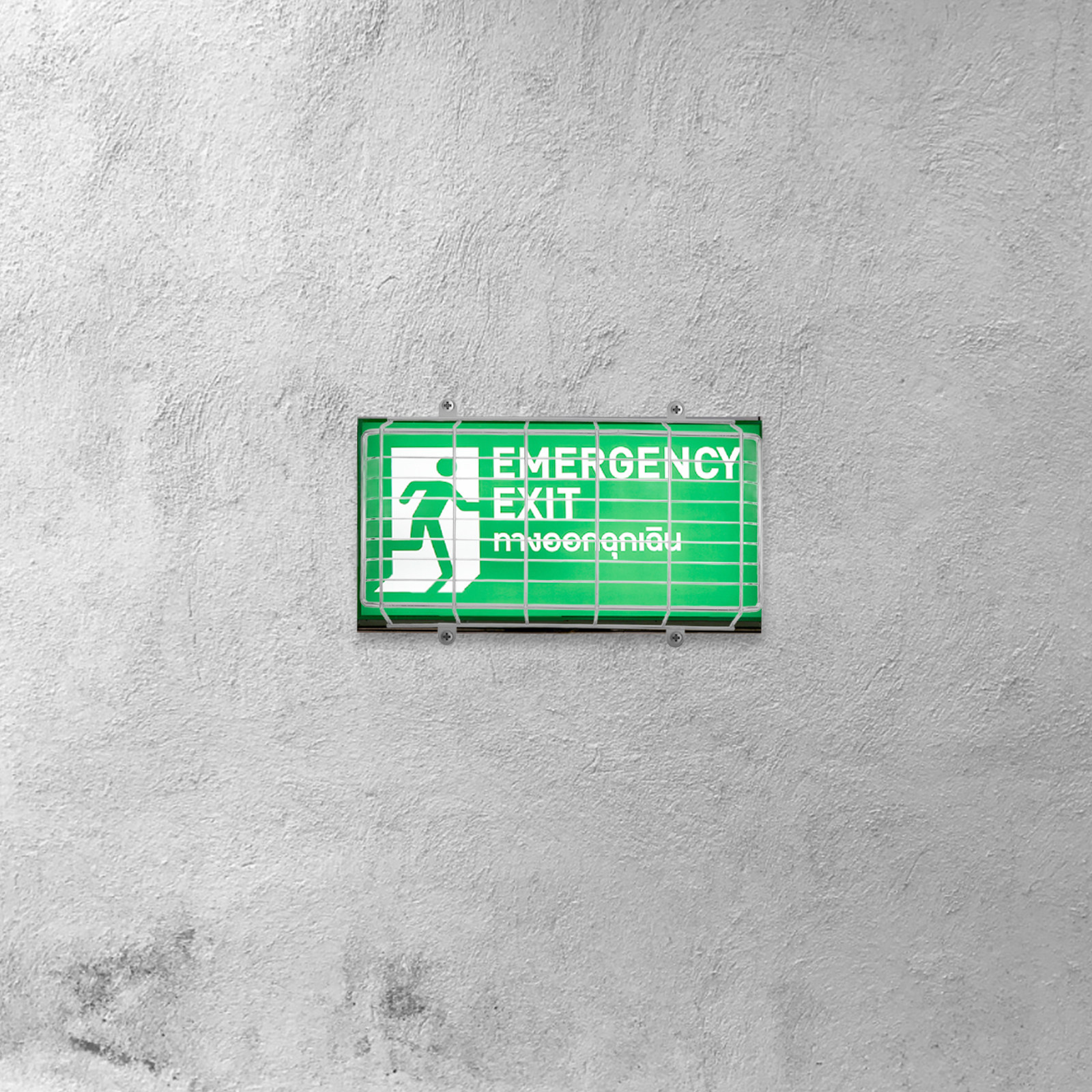 Iron LED Exit Sign Protective  - Emergency Exit Sign avaliação e preço