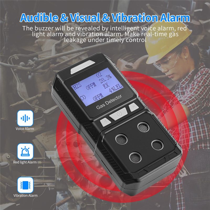 Portable 4 Gas Detector Toxic  - Co Detector Plug avaliação e preço