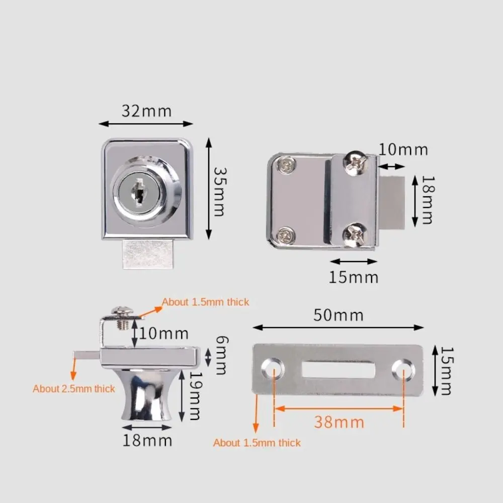 Metal Single Double Swinging G - Medicine Cabinet Lock avaliação e preço