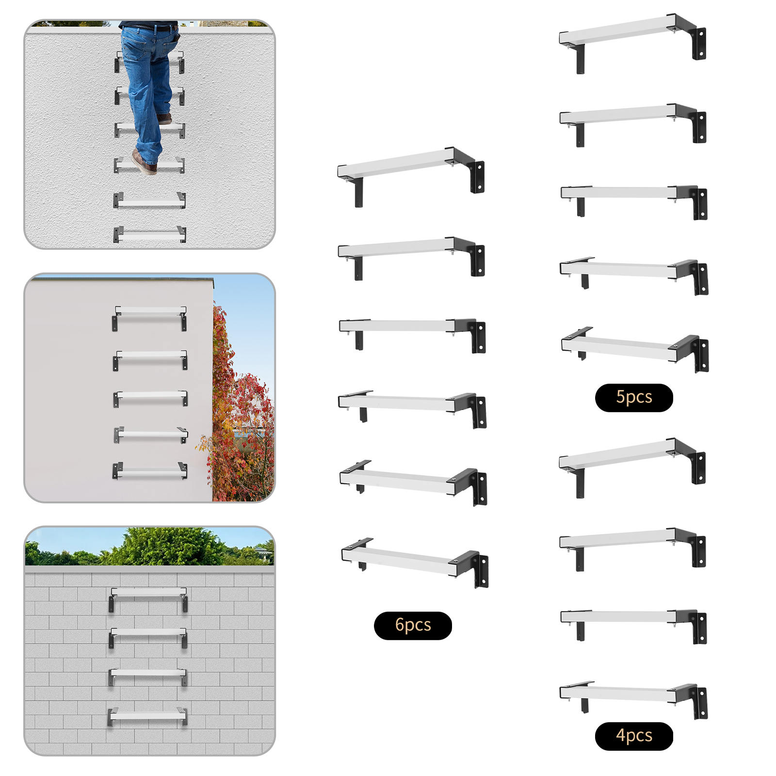 4/5/6Pcs Wall Mounted Carbon S - Fire Escape Ladder avaliação e preço