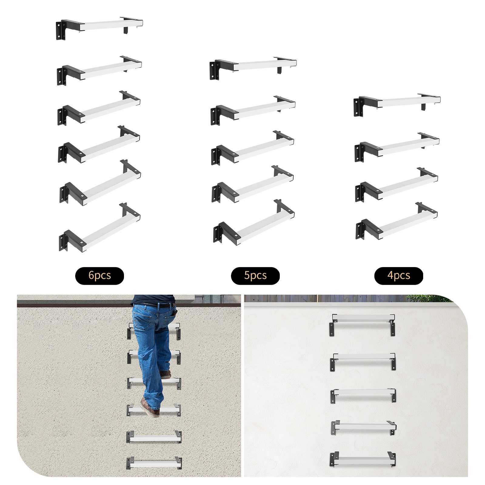 4/5/6Pcs Wall Mounted Carbon S - Fire Escape Ladder avaliação e preço