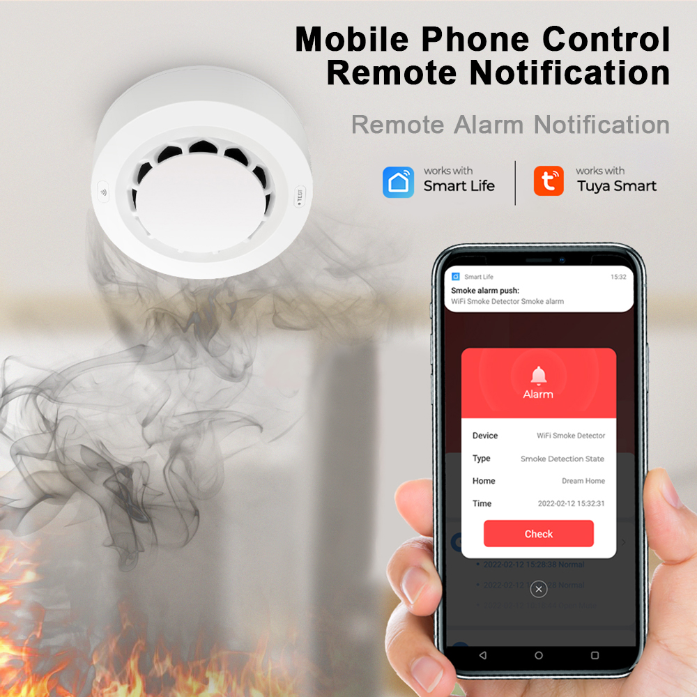 Tuya WiFi Smoke Alarm Fire Pro - Smoke Detector Interconnected avaliação e preço