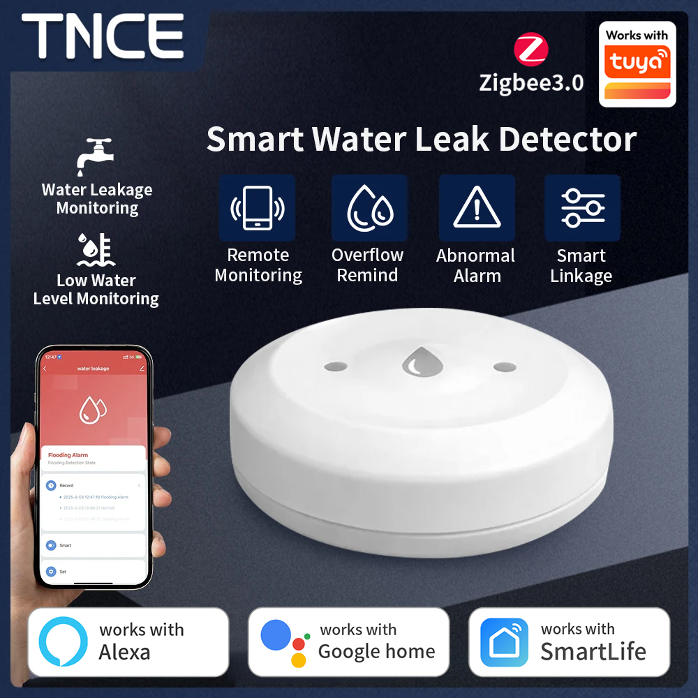 TNCE ZigBee3.0 Tuya Smart Wate - Water Alarm Sensor avaliação e preço