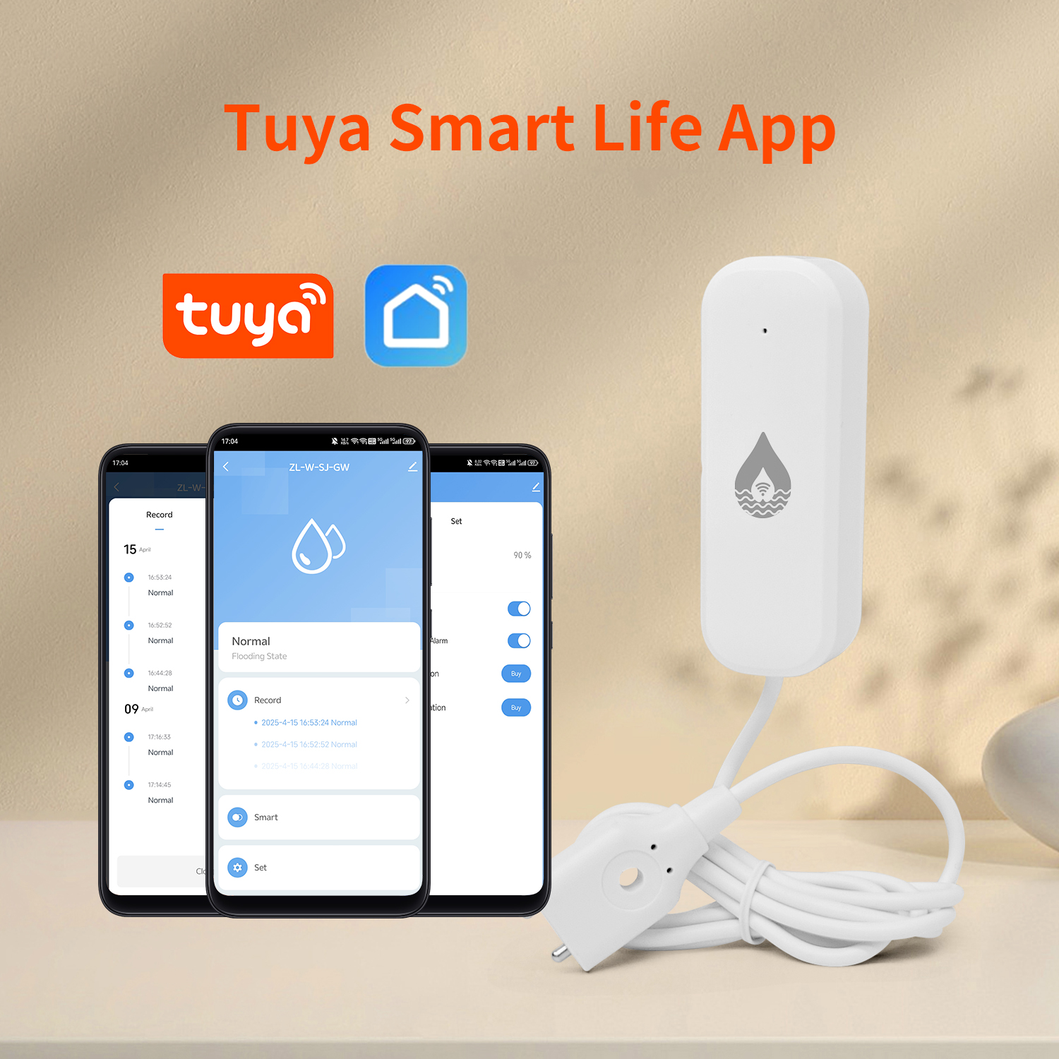 YFK Tuya WiFi Water Leakage Se - Water Alarm Sensor avaliação e preço