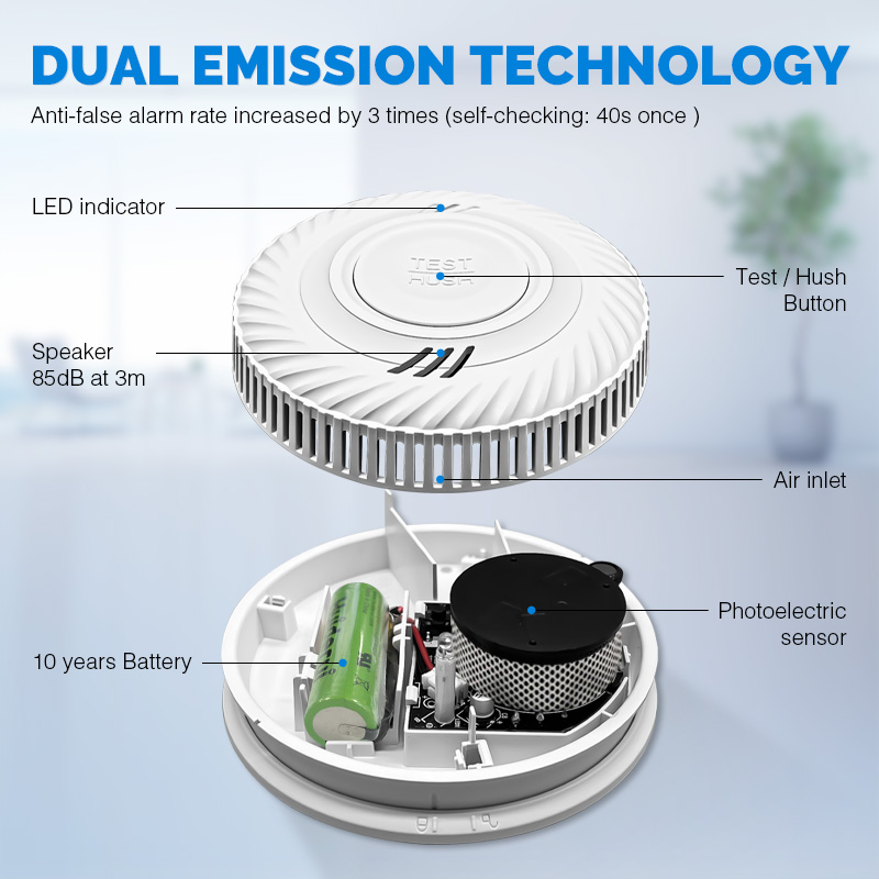 Powered Hotel Smart Wireless T - Smoke Detector Interconnected avaliação e preço