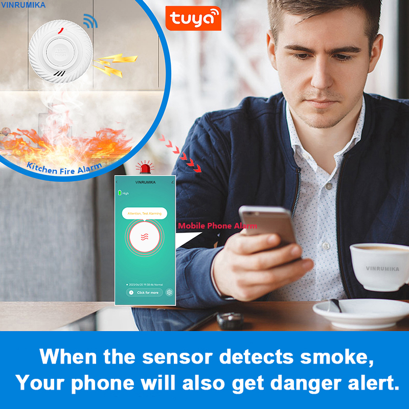 WiFi Tuya Smart Smoke Detector - Smoke Detector Interconnected avaliação e preço