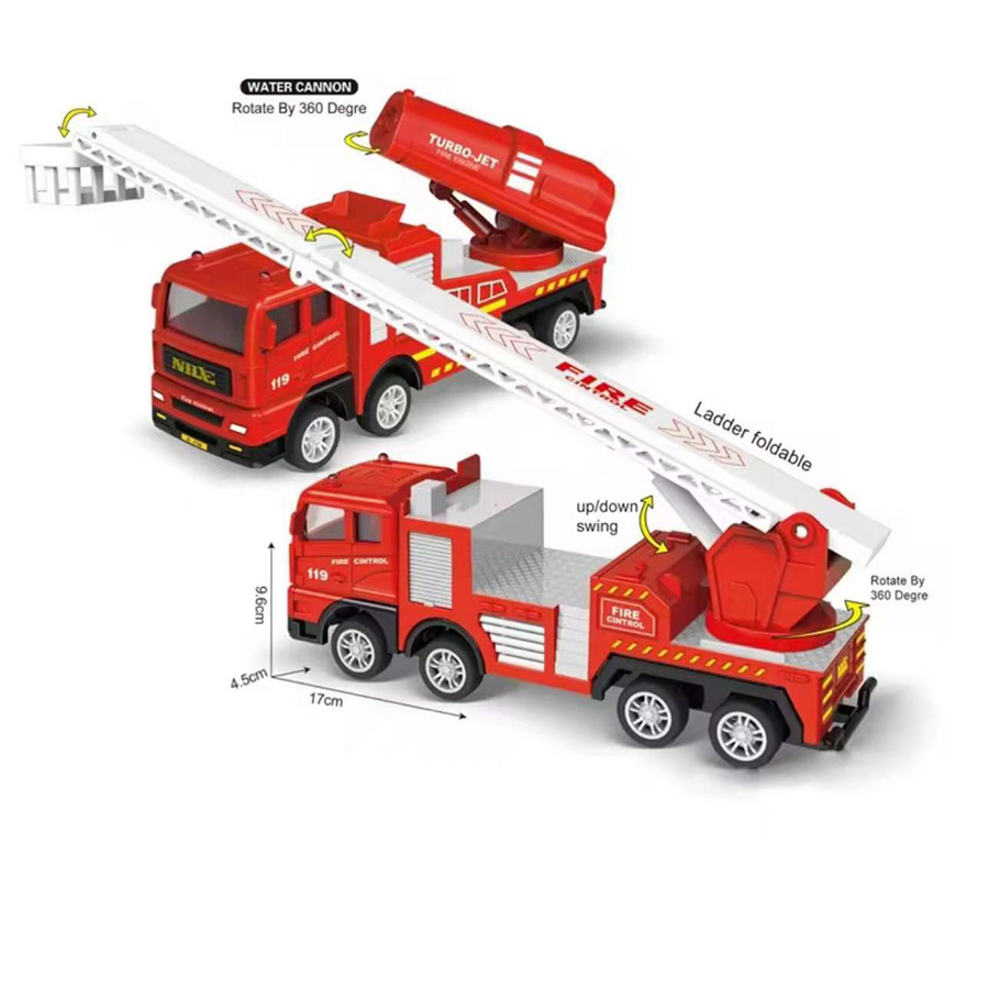 1pc-Alloy Fire Truck 1:32 Simu - Fire Escape Ladder avaliação e preço